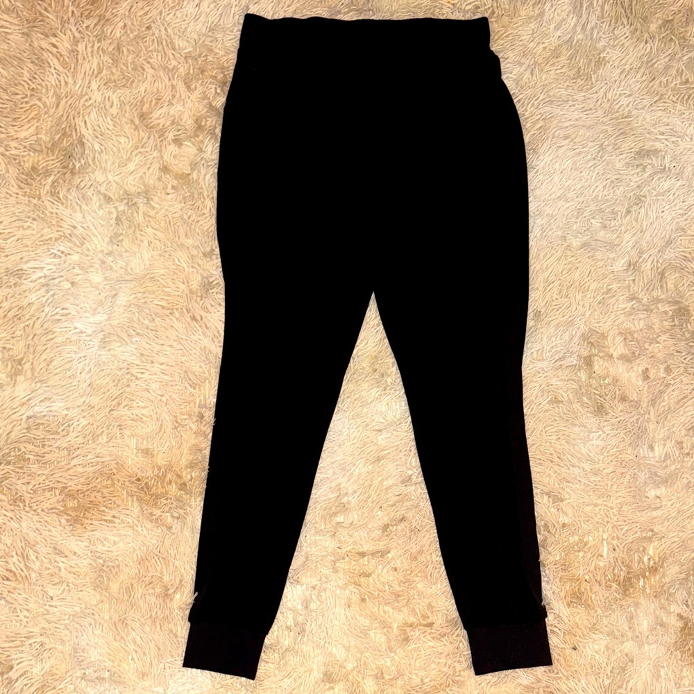 Rayon Black Jogger Pants - M